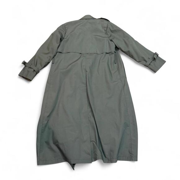 Olive green London Fog trench coat - Picture 2 of 6